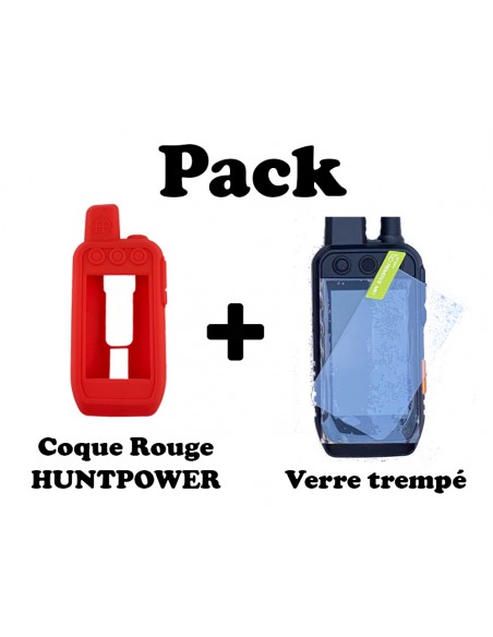 PACK PROTECTION pour ALPHA 200- Housse Rouge + Verre trempé