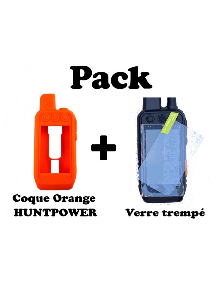 PACK  PROTECTION pour ALPHA 200- Housse Orange + Verre trempé