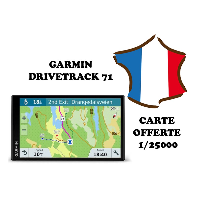 Tablette GPS Garmin DriveTrack 71 + CARTE COMPRISE 1/25000 FRANCE