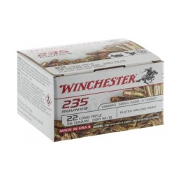 Munitions 22LR Winchester SUPER X 36 gr LHP Copper Plater Boîte de 235