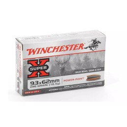Munitions Winchester 9.3x62 Super X Power Point 286 grains