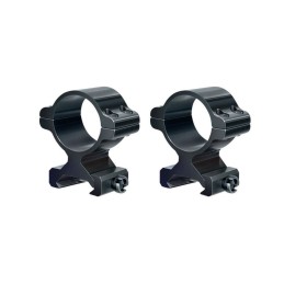 Paire colliers aluminium pour Rail 21 mm- Diamètre 30 mm - Moyen - Noir mat