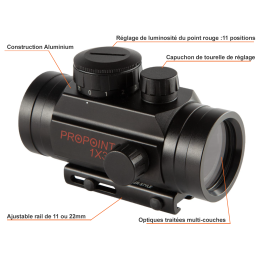 Viseur point-rouge Tasco Pro Point 1x30 5 MOA