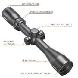 Lunette de tir Bushnell Rimfire 3-9x40 - Réticule DZ22 ILL