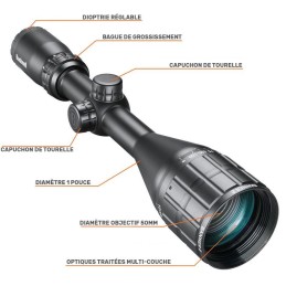 Lunette de tir Bushnell Banner 2 6-18x50 - Réticule DOA Quick Balistic avec colliers