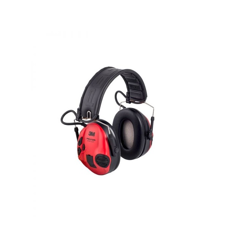 CASQUE AERO PELTOR SPORTTAC COQUILLES NOIRES/ROUGES