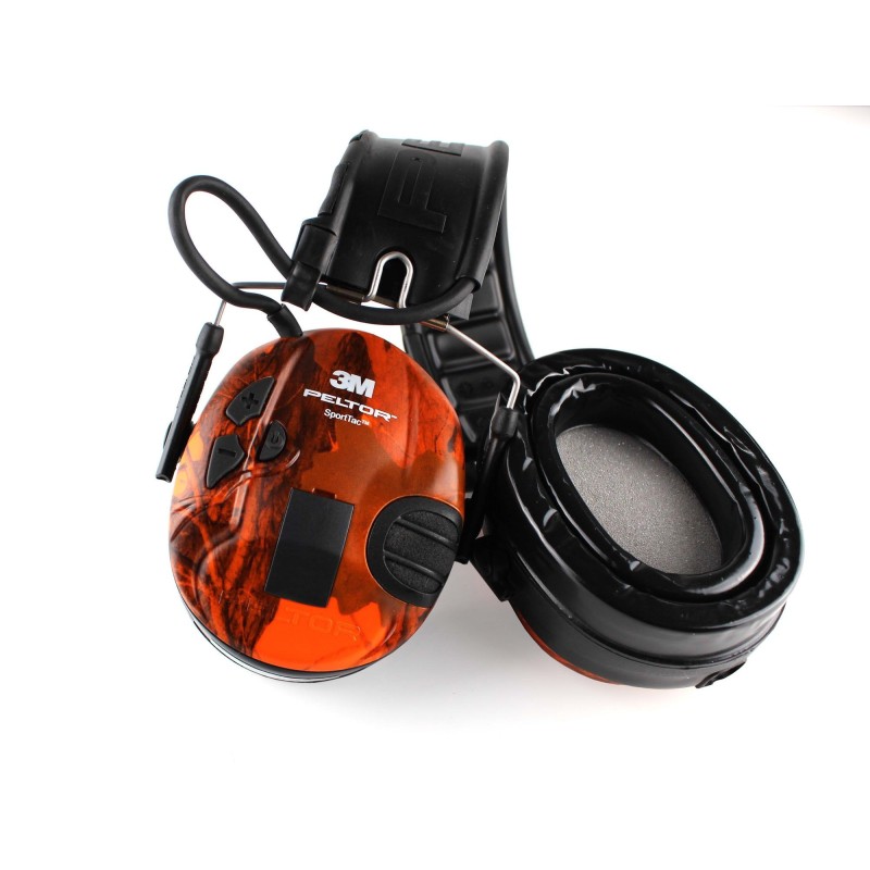 Casque 3M Peltor sporttac - Kit gel - Coquilles Camo Orange Casque 3M Peltor sporttac - Kit gel - Coquilles Camo Orange