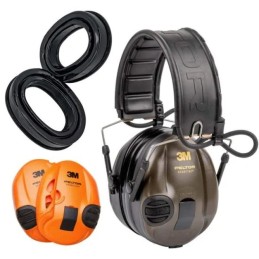 CASQUE AERO PELTOR SPORTTAC COQUILLES VERT/ORANGE KIT GEL
