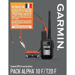 Pack Garmin Alpha 10 F + T20 F | Collier GPS Chien Chasse | Repérage Garmin